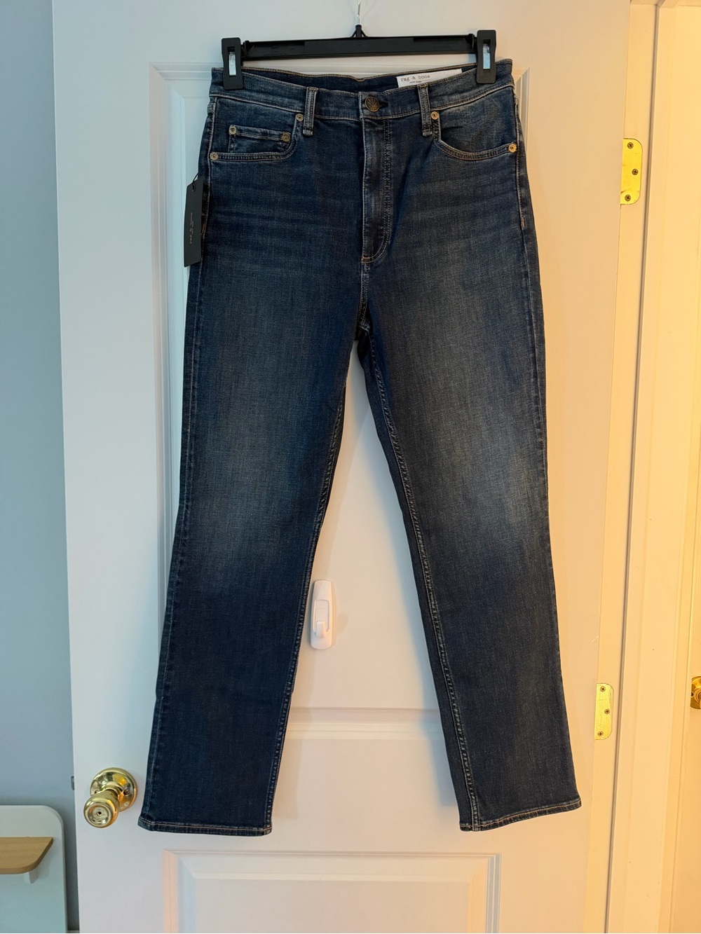 NWT Rag & Bone Wren Flexi High Rise Slim Straight Jeans Carlton Size 30